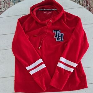 Tommy Hilfiger Red Cowl Neck with White Stripes